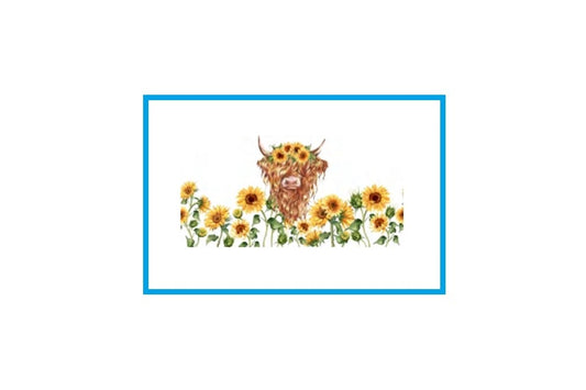 Highland Cow Sunflower