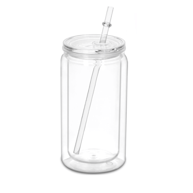 16oz Plastic Snow Globe Tumbler