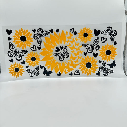 Pattern Sunflower Butterflies